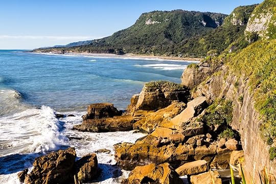 Punakaki Pancake Rocks in Paparoa National Park, West Coast, South Island, New Zealand