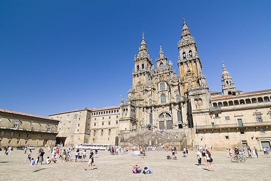 View of Obradoiro square and cathedral of Santiago
