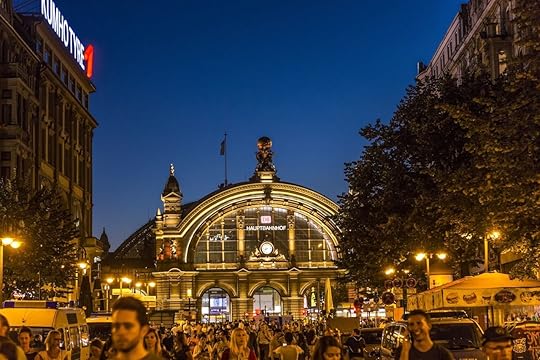 people enjoy the annual Bahnhofsviertel party in Frankfurt