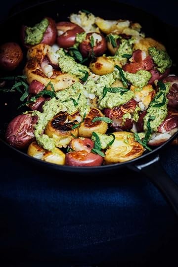 twice-cooked new potatoes with pepita chutney | Nik Sharma for SF Chronicle