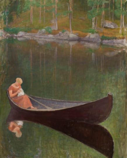 Woman in a Boat by Pekka Halonen