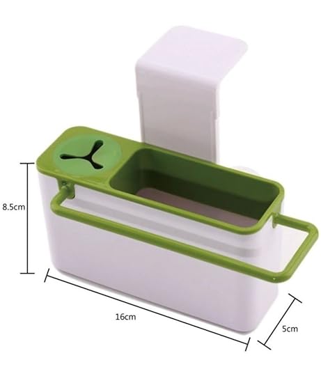 Self Draining Sink organizer with Suction Cup Brush Sponge Scrubber Holder Kitchen Sink