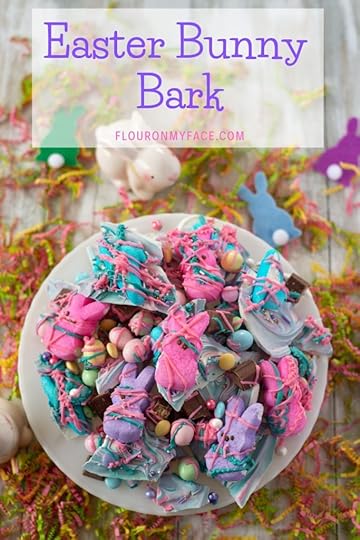 featured image for Easter Bunny Bark recipe using candy melts and Easter candy