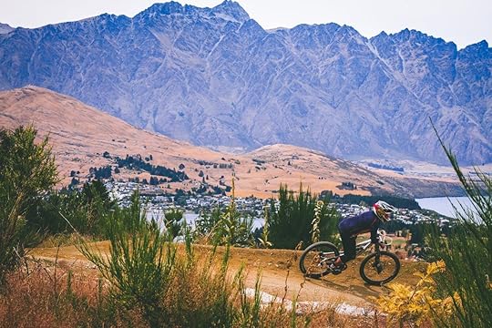 Mountain biker in Queenstown, New Zealand