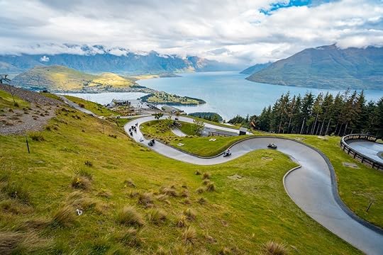 Skyline luge in Queenstown, New Zealand