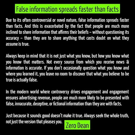 False information spreads faster than facts