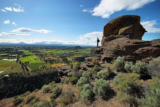 View of Monkey Face from Misery Ridge, Smith Rock Park, Oregon