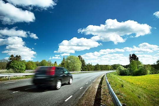 asphalt road in beautiful spring day at countryside