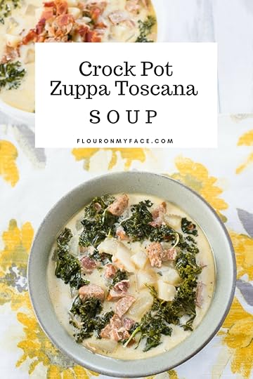 Copycat Olive Garden Crock Pot Zuppa Toscana recipe via flouronmyface.com