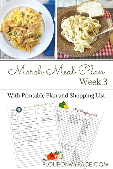 March Weekly Meal Plan 3 with free meal planner and grocery list printable