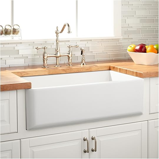 33" Grigham Reversible Fireclay Farmhouse Sink White Kitchen Reviews Of Kitchen Sinks