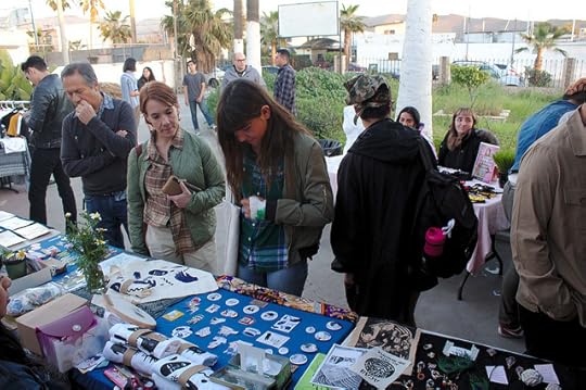 Una vista de las personas y los productos