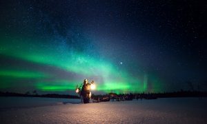 Winter aurora. Photo: The Aurora Zone, Antti Pietikainen