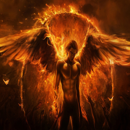Image result for flaming angel