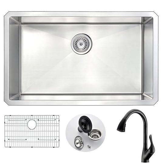 Bronze Undermount Kitchen Sink Anzzi Vanguard Stainless Steel 30 Inch Undermount Single Bowl