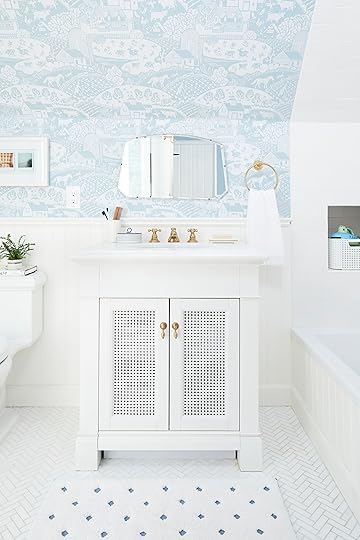Kids Pull Out Vanity Childrens Bathroom Wallpaper