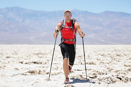 train runner in Death Valley with gear