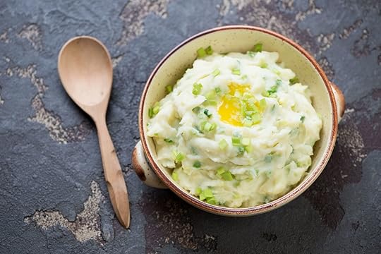 Champ or Irish potato puree with green onion
