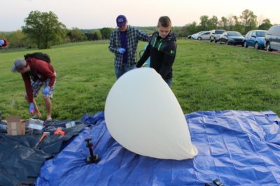 inflating the balloon