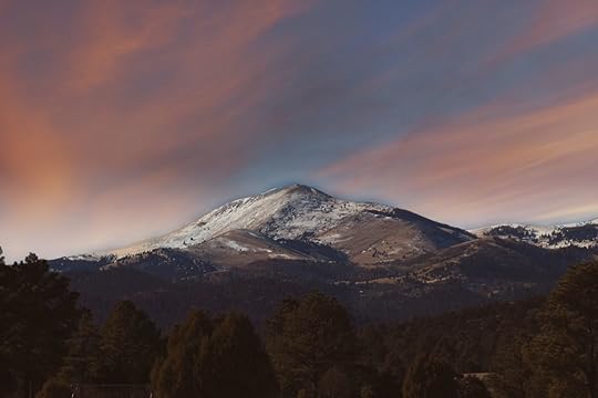 Sunset over Sierra Blanca in New Mexico ruidoso