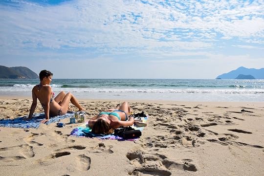Girls on beach at Ham Tin