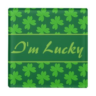 I’m Lucky Clover Glass Coaster