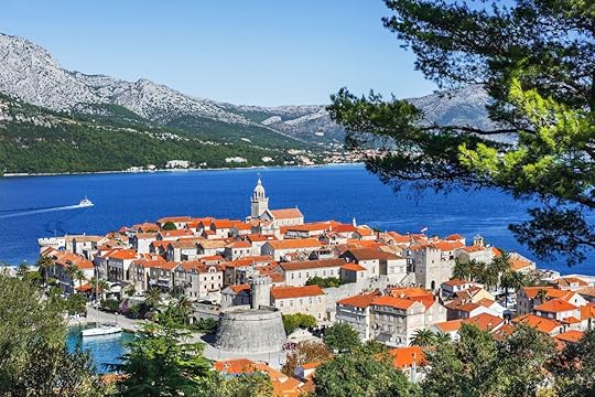 View of Korcula town, Korcula island, Dalmatia, Croatia