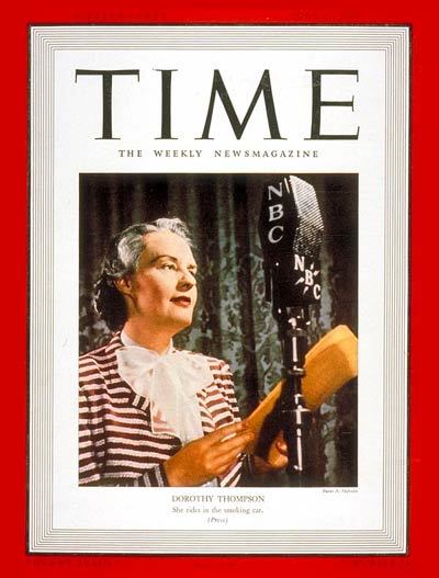 Dorothy Thompson on the cover of Time Magazine 1939