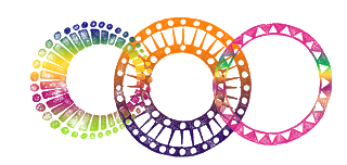 interlocking colorful spirals