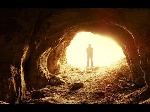 man in a cave