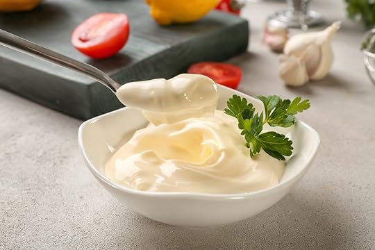 Bowl of homemade mayonaise