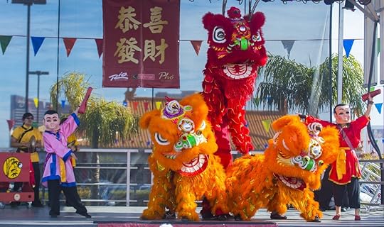 Lion Dance Performance during the Chinese New Year celebrations held in Las Vegas
