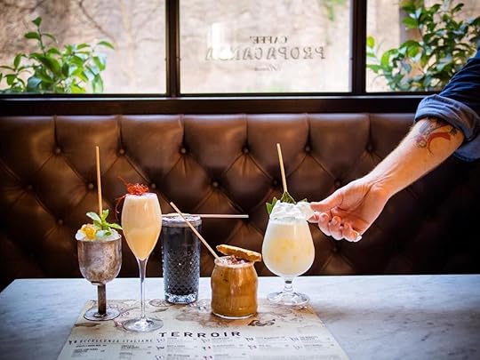 Cocktails at a trendy bar in Italy