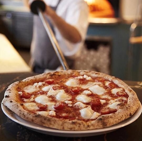 Fresh pizza at Heathrow Airport