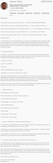 Upwork profile: easy to read