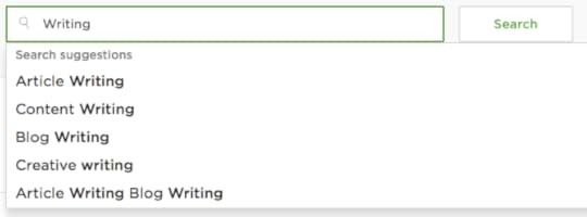 Upwork profile: Writing search