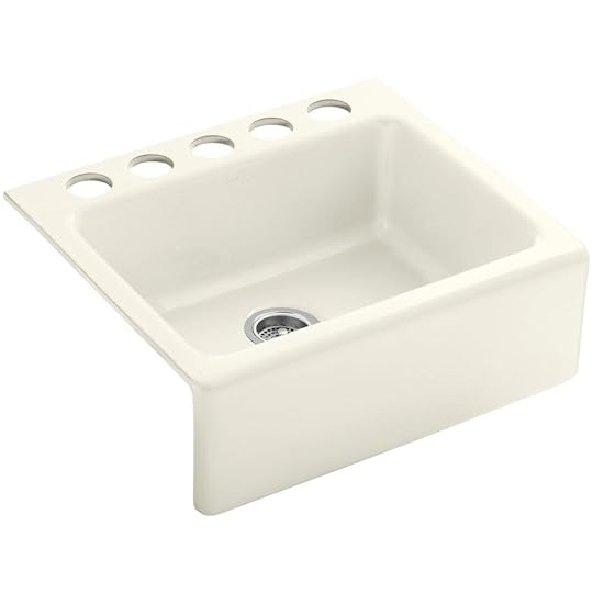 Kohler Alcott Farmhouse Apron Front Fireclay 25 In 5 Hole Single Kholer Kitchen Sinks