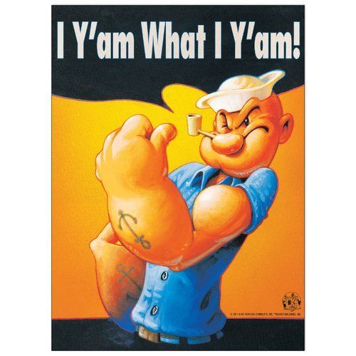 'I Am What I Am' by Segar Vintage Advertisement Castleton Home