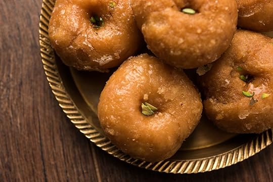 Balushahi Indian donughts served on a golden plate