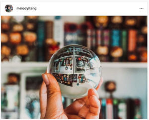 Bookstagrammer photo of bookshelf from Instagram.