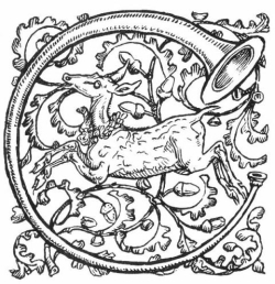 Deer drawing by Walter Crane