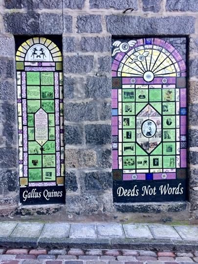 Wonderful street art in Aberdeen honouring those persecuted for witchcraft