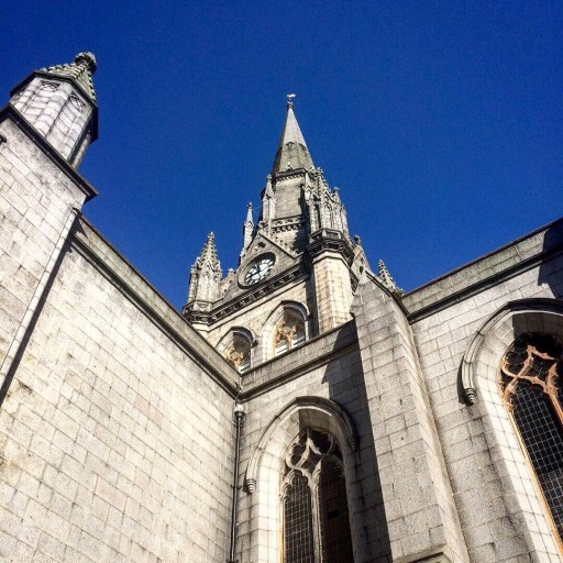 Steeple and clock of St Nicholas Kirk in Aberdeen