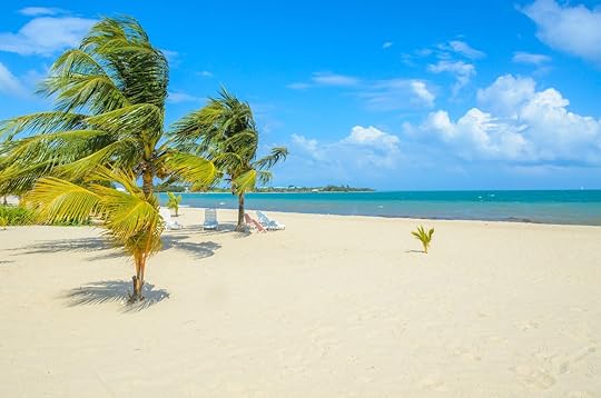 Paradise beach in Placencia, tropical coast of Belize