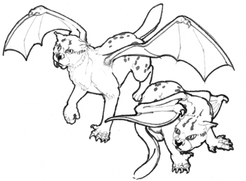 cats of war excerpt 1 - illustration of two cats of war