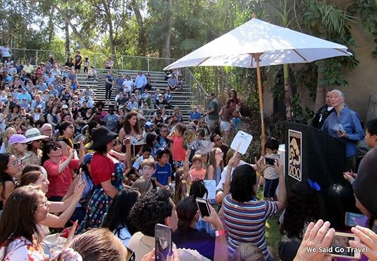 Dr. Jane Goodall speaking at the LA Zoo