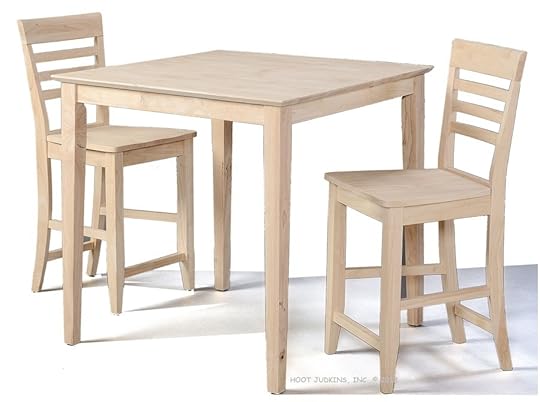 Whitewood Parawood 36 Quot Square Tall Bistro Shaker Kitchen Table Bistro Kitchen Tables