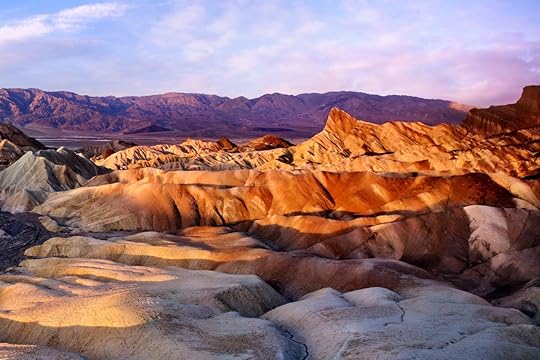 The Colorful Ridges Of Zabriskie Point At Sunrise