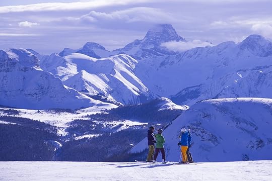 People skiing in Banff
