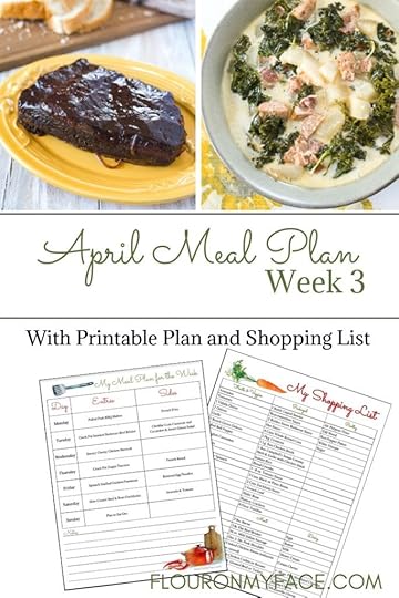 April Weekly Meal Plan 3 preview